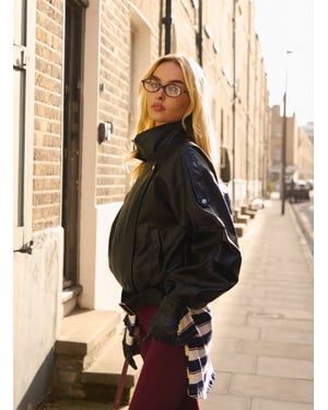 Oversized PU Leather Jacket