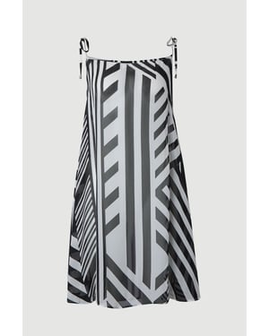Viscose Georgette Mono Stripe Beach Skirt