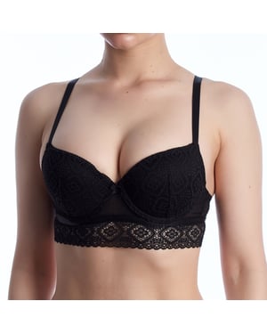 AMAYA Women's Lace Underwire Push-Up Bra