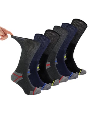 Multipack Mens Diabetic Work Socks | Non Elastic Breathable Diabetic Socks