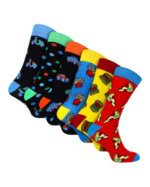 6-Pack Heren Sokken van Bamboe-Design - Zacht Ademend Alledaags Patroon Fit