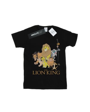 Disney Meisjes The Lion King Groep Katoenen T-Shirt (Zwart)