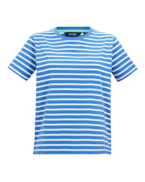 Regatta Dames/Dames Bayletta Gestreept T-shirt (Sonisch blauw/wit)