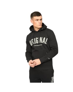 Crosshatch Heren Kensby Hoodie (Zwart)