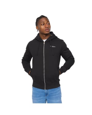 Crosshatch Mannen Allmoor Volledige Zip Hoodie (Zwart)