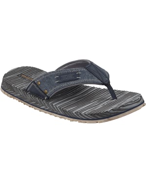 Skechers Quill Textiel Heren Marineblauwe Slippers
