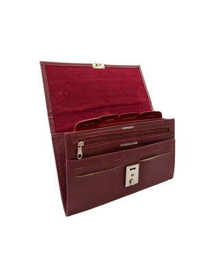 Passport Holder Travel Document Wallet Organiser in Burgundy