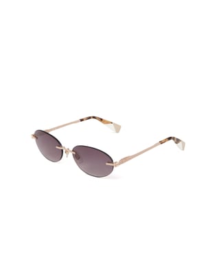 Furla Zonnebril Glanzend Vol Beige