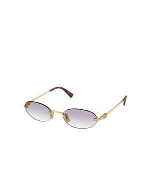 Miu Miu Zonnebril Paarse Verloop/Goud