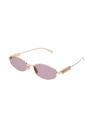 Gucci Zonnebril Goud/Paarse