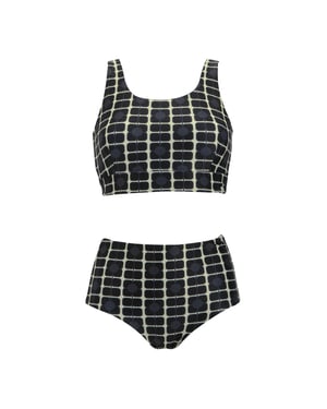 Regatta Dam Orla Kiely Poppy Vändbar Bikini-set (Monokrom)