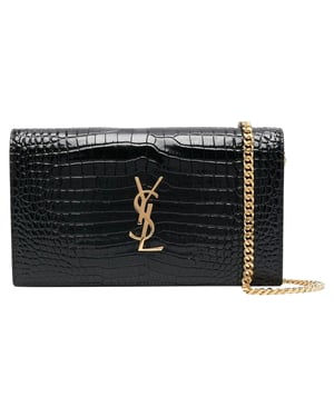 Saint Laurent Cassandre Croco-schoudertas