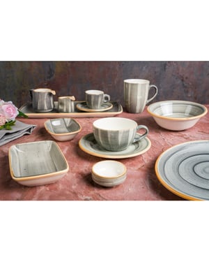 Bonna Serveerschaal aura space porselein 48x16 cm set van 2