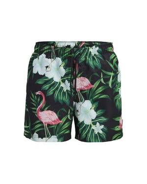 Jack & Jones Jj rebel heren zwemshort jrebhawaii gebloemde flamingo print