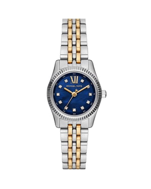 Michael Kors MK4865 Lexington Blauwe Wijzerplaat Dames Twee-Tonige Horloge