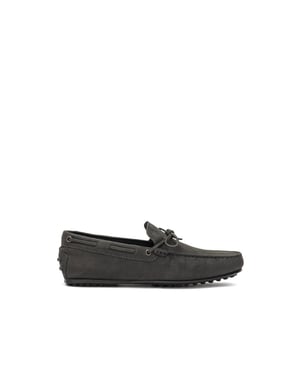 Tod's Grijze Nubucklederen Moccassin