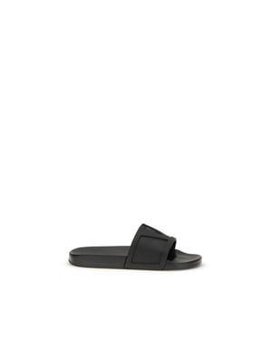 Valentino Garavani Zwarte Rubber Sandalen