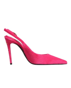 Dolce & Gabbana Roze Suède Hoge Hakken Slingback Schoenen