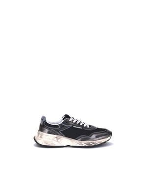 Dsquared² Zwarte Kalfsleren Bos Taurus Athletische Sneakers