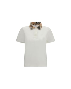 Burberry Vit Bomullspolo