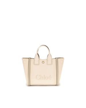 Chloé Beige Katoenen Handtas