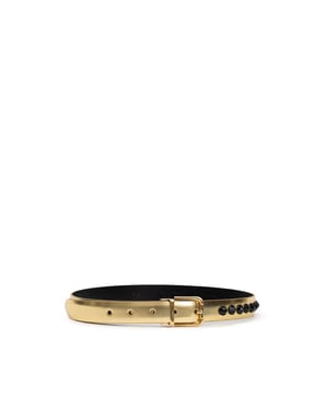 Dolce & Gabbana Gouden Leren Regular Riem