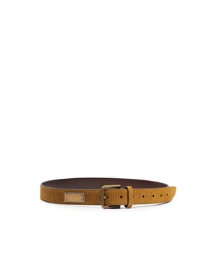 Dolce & Gabbana Brunt Läder Regularbälte