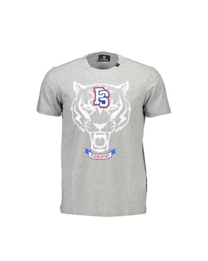 Plein Sport Grijze Katoenen Heren T-Shirt
