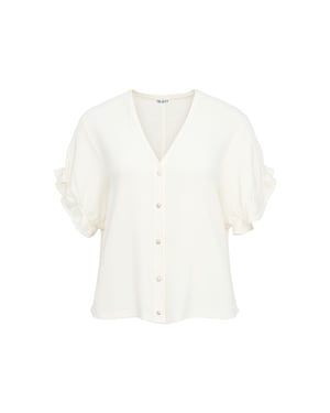 Object objframe 2/4 v-neck re top noos 23048963 cloud dancer