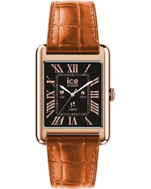 Ice Watch Ice Smart Tk 2.0 - Rose-gold - Cognac Croco Unisex Horloge Bruin 025383