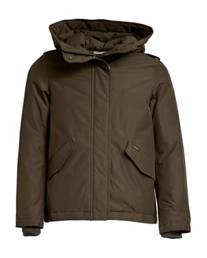 Gestikte Hooded Jas