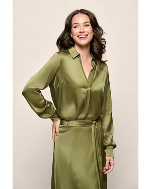 Ezra Blouse Olijfgroen