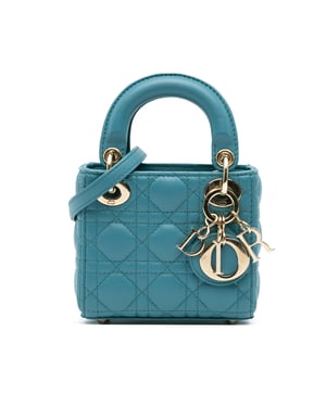 Lady Dior Mini Tas Lamsleer