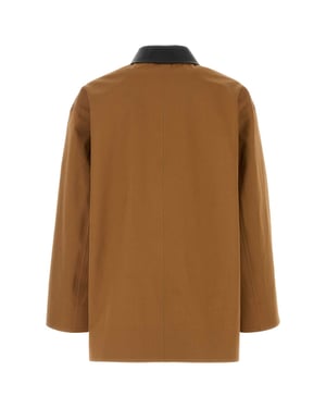Karamel Katoenen Trenchcoat