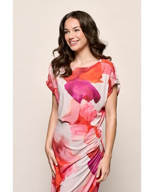 Blandy Print Top Zand / Roze