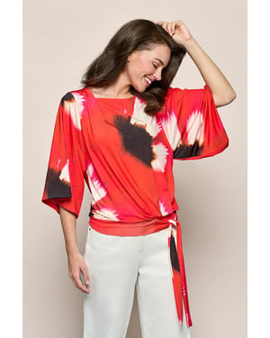 Miley Print Top Rood / Multi