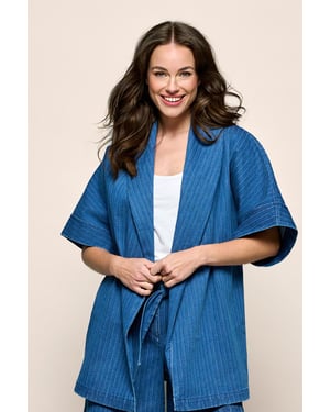 Roseline Kimono Blazer Denim