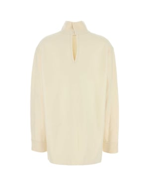 Crème Wolmengsel Blouse
