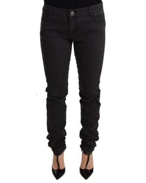 PINKO Zwarte Katoen Stretch Skinny Midden Taille Dames Denim Jeans
