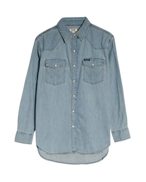 Western Denim Shirt Rodeo Poster Back