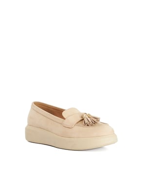 Dune Ladies Glissade - Flatform Tassel Trim Loafers