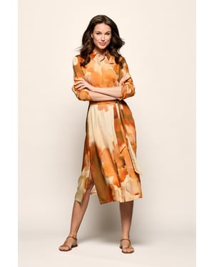 Bowie Print Jurk Oranje / Multi