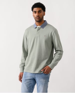 Mens Regular Chambray Heavy Rugger Regular Heavy Rugger in Sage Green