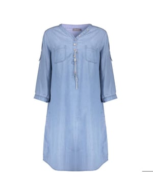 Geisha Jurk jet-bleached denim