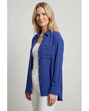 Oversize Longline Pocket Front Shirt