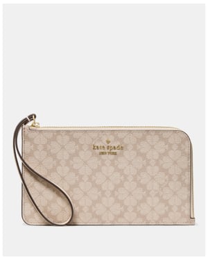 Lucy Spade Flower Medium L-Zip Wristlet