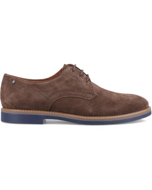 Base London Strand Heren Derby Schoenen Bruin