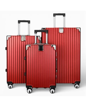 Rode hardshell koffer Dubbele 4-wiel ABS bagage Cabine Koffers
