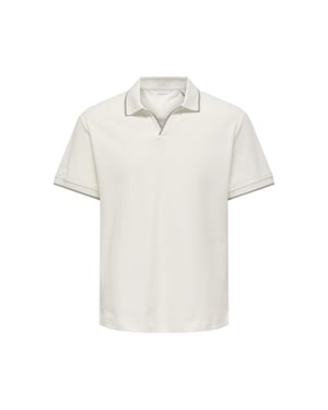 Only & Sons Onsaston reg ss frml resort polo ecru