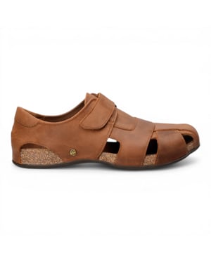 Panama Jack Fletcher Basics C5 Men's Bark Brown Leather Sandals